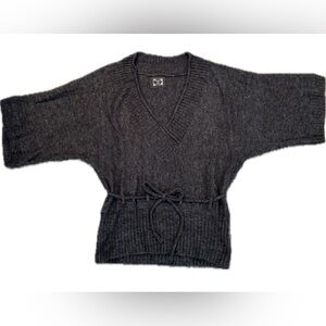 Decree Charcoal V-Neck Women's Sweater